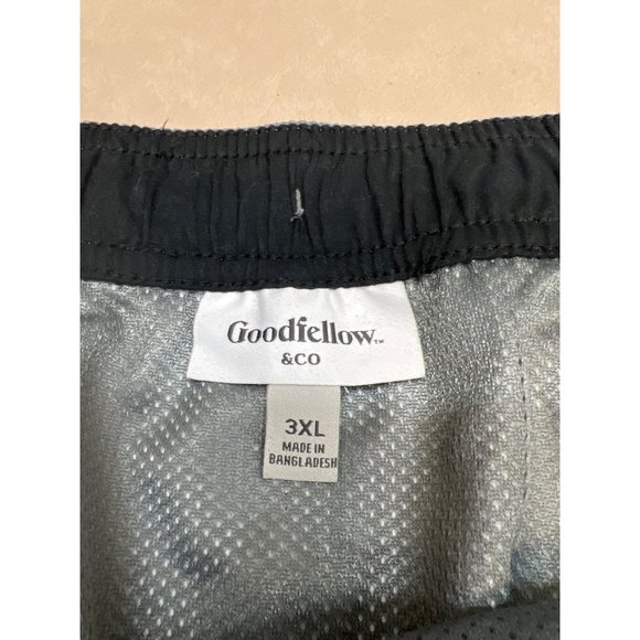 Men's Big & Tall 9" Striped Swim Shorts - Goodfellow & Co Charcoal Gray 3XL - Picture 5 of 8